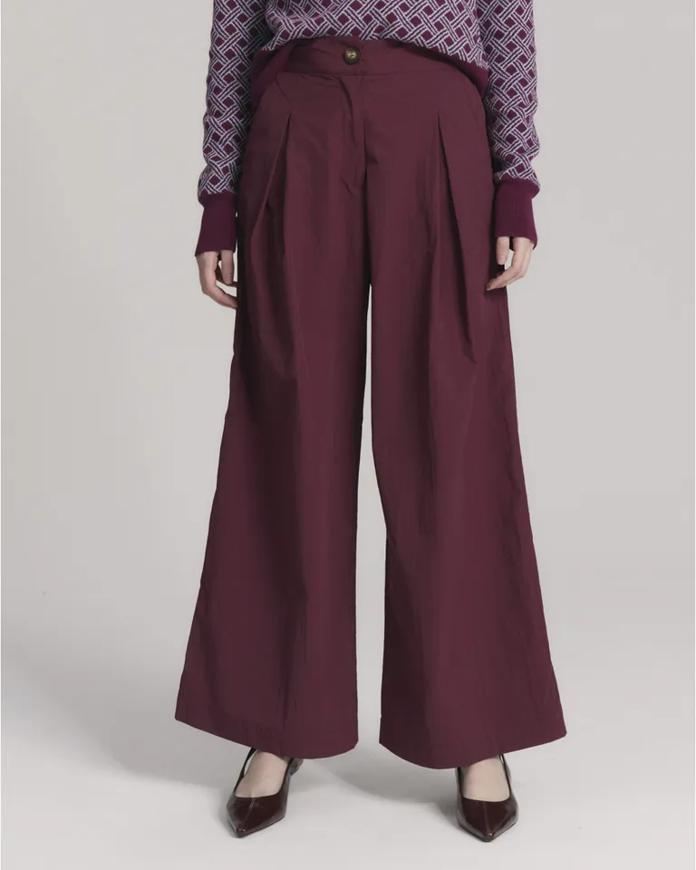 Pantalón sastrero de corte ancho con tablas y bolsillos laterales de diseño funcional de Blue Sheep en Pantalones para argentina