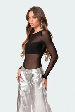 Body bandeau malla transparente de Edikted en Bodies para argentina