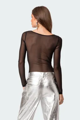 Body bandeau malla transparente de Edikted en Bodies para argentina