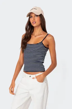Musculosa rayas acanalada gretta de Edikted en Tops para argentina