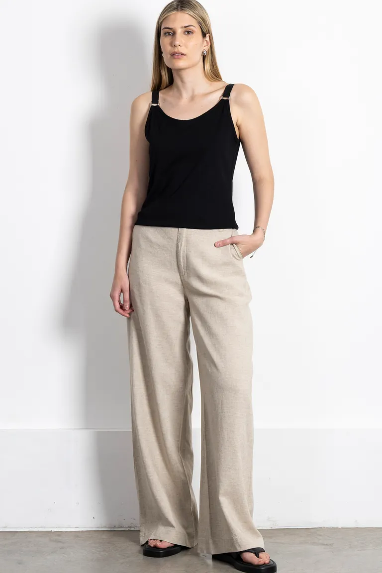 Remera de jersey de algodón sin mangas con detalles de seda de Kill en Remeras para argentina