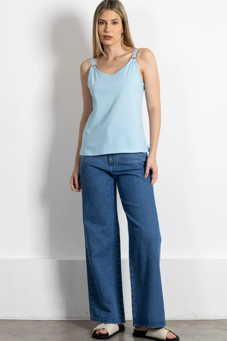 Remera de jersey de algodón con detalles en seda - Prenda versátil y elegante para mujer de Kill en Remeras para argentina