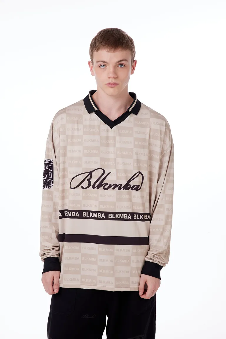 Jersey oversize deportivo con cuello en V tejido y detalles en mangas de Black Mamba en Remeras para argentina