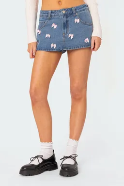 Micro falda short denim alivia de Edikted en Shorts para argentina