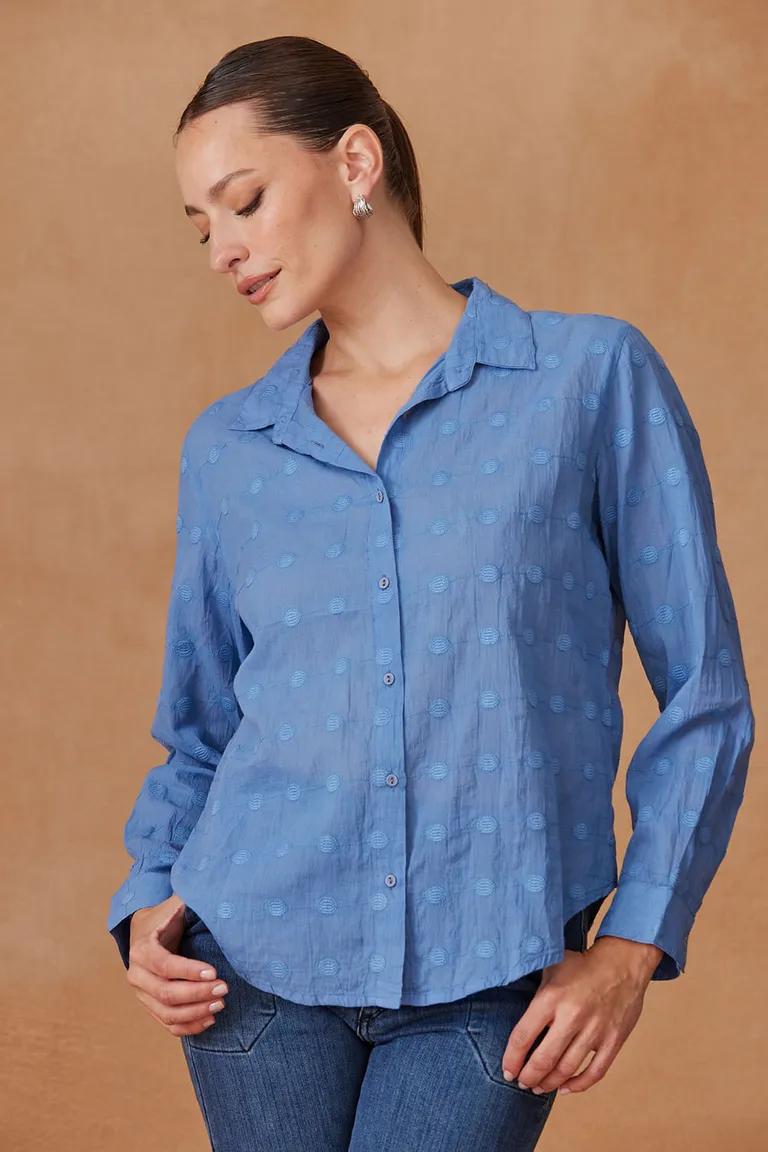 Camisa manga larga de algodón bordado para mujer de Indiastyle en Camisas para argentina