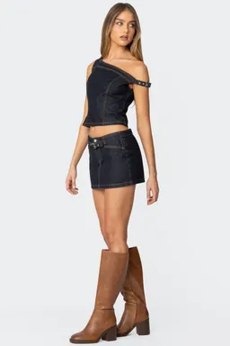 Top asimétrico denim keira de Edikted en Tops para argentina