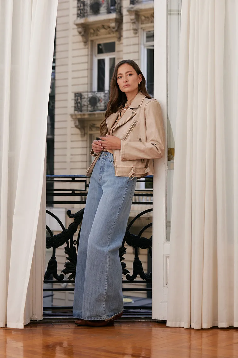 Chaqueta de Pu forrada con cinturón en la cadera y bolsillos laterales de Indiastyle en Chaquetas para argentina
