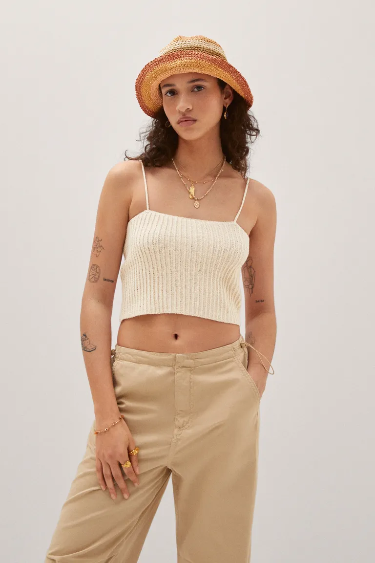Top crop punto de Mango en Tops para argentina