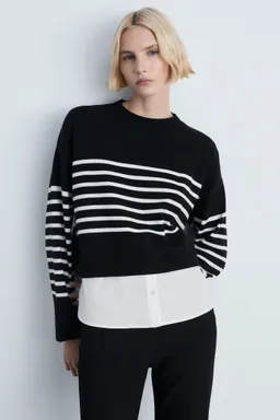 Sweater punto combinado de Mango en Buzos y Sweaters para argentina