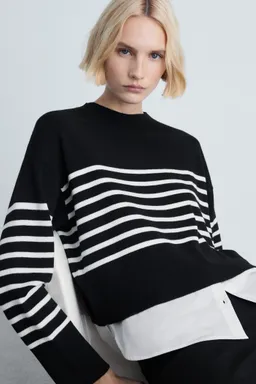 Sweater punto combinado de Mango en Buzos y Sweaters para argentina