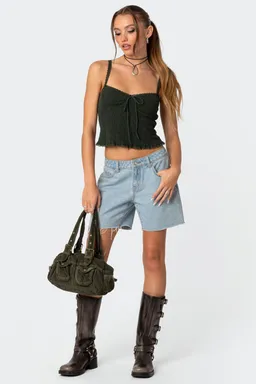 Musculosa tejida con encaje de Edikted en Tops para argentina