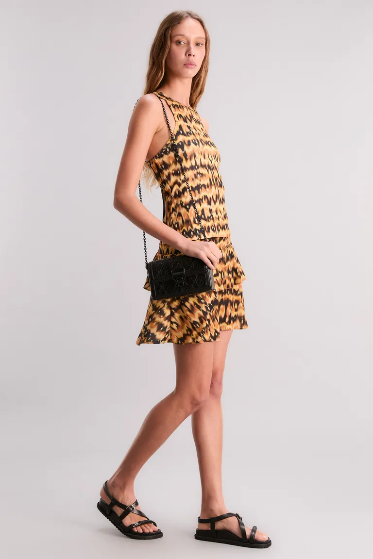 Falda estampada de corte mini con ajuste elástico en la cintura de Kosiuko en Faldas para argentina