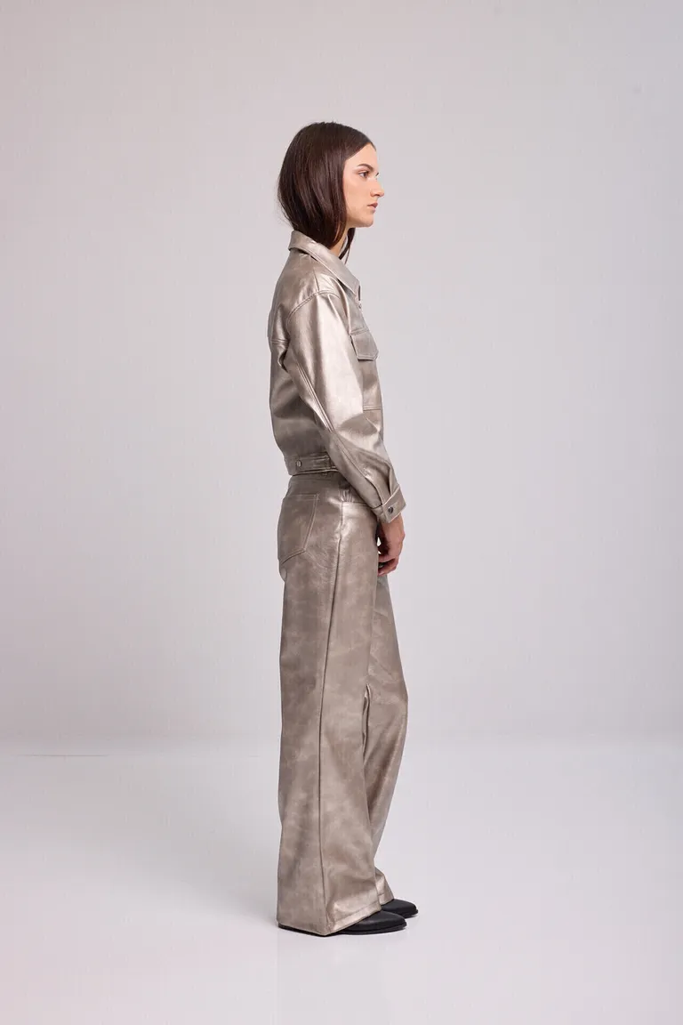 Chaqueta de cuero sintético en color plata con cierre de cremallera de Kill en Chaquetas para argentina