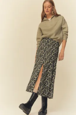 Falda larga estampada abertura de Mango Teen en Faldas para argentina