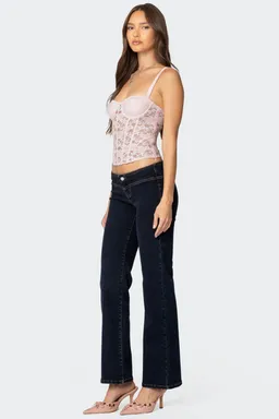 Corset encaje transparente con copa de Edikted en Ropa Interior y Medias para argentina
