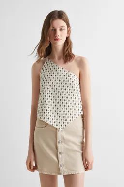 Top asimétrico estampado de Mango Teen en Tops para argentina