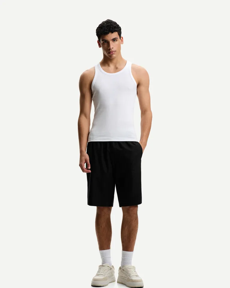 Bermuda jogger suelta con lino de Bershka en Bermudas y Shorts para argentina