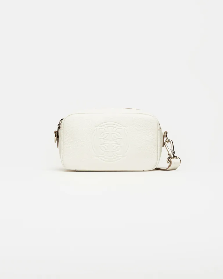 Bolso bandolera de cuero blanco con diseño atemporal y elegante de Prüne en Bolsos y Carteras para argentina