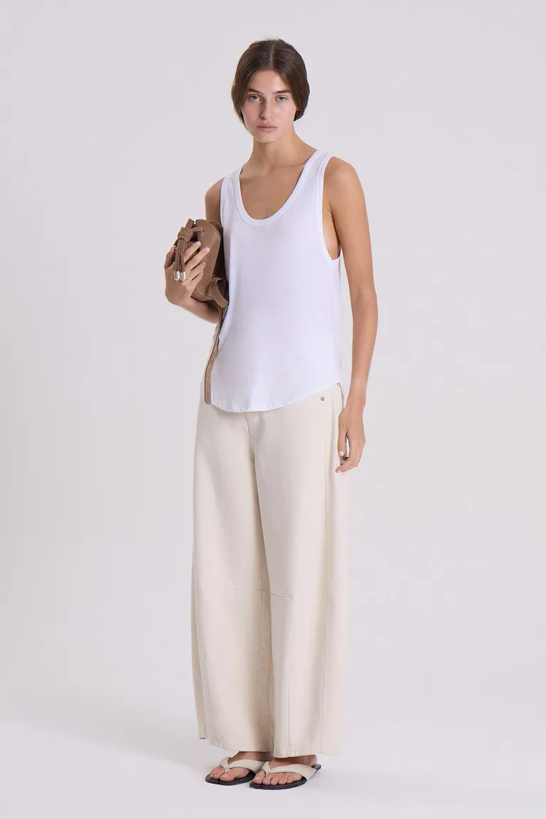 Remera de algodón de corte recto y escote redondo de Maria Cher en Remeras para argentina