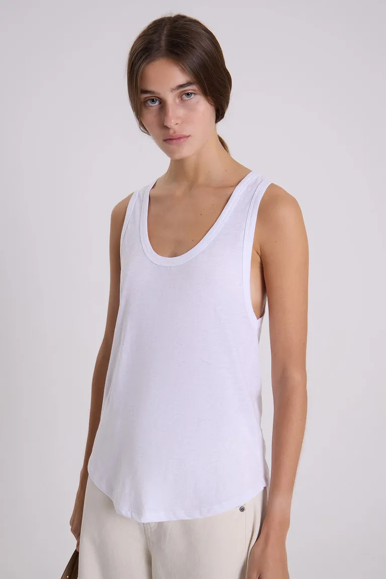 Remera de algodón de corte recto y escote redondo de Maria Cher en Remeras para argentina