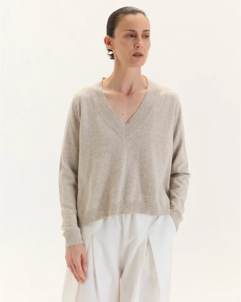 Sweater de algodón rosa con mangas calzadas y corte evasé de Blue Sheep en Buzos y Sweaters para argentina