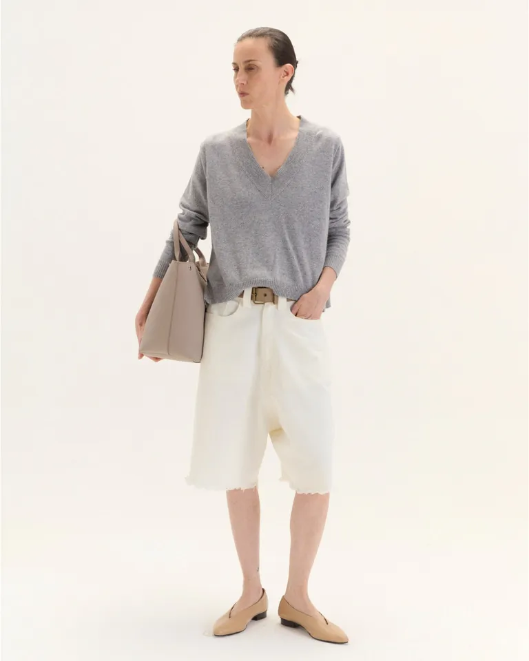 Sweater de algodón rosa con mangas calzadas y corte evasé de Blue Sheep en Buzos y Sweaters para argentina