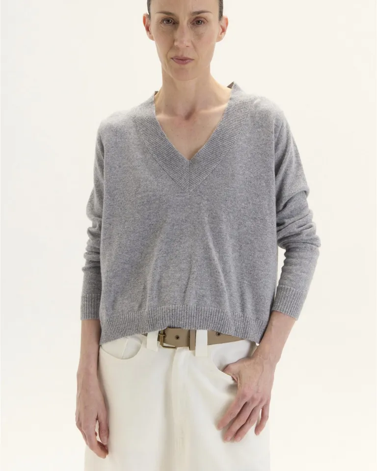 Sweater de algodón rosa con mangas calzadas y corte evasé de Blue Sheep en Buzos y Sweaters para argentina