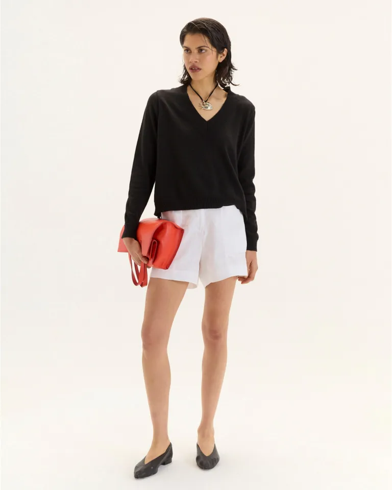 Sweater de algodón rosa con mangas calzadas y corte evasé de Blue Sheep en Buzos y Sweaters para argentina