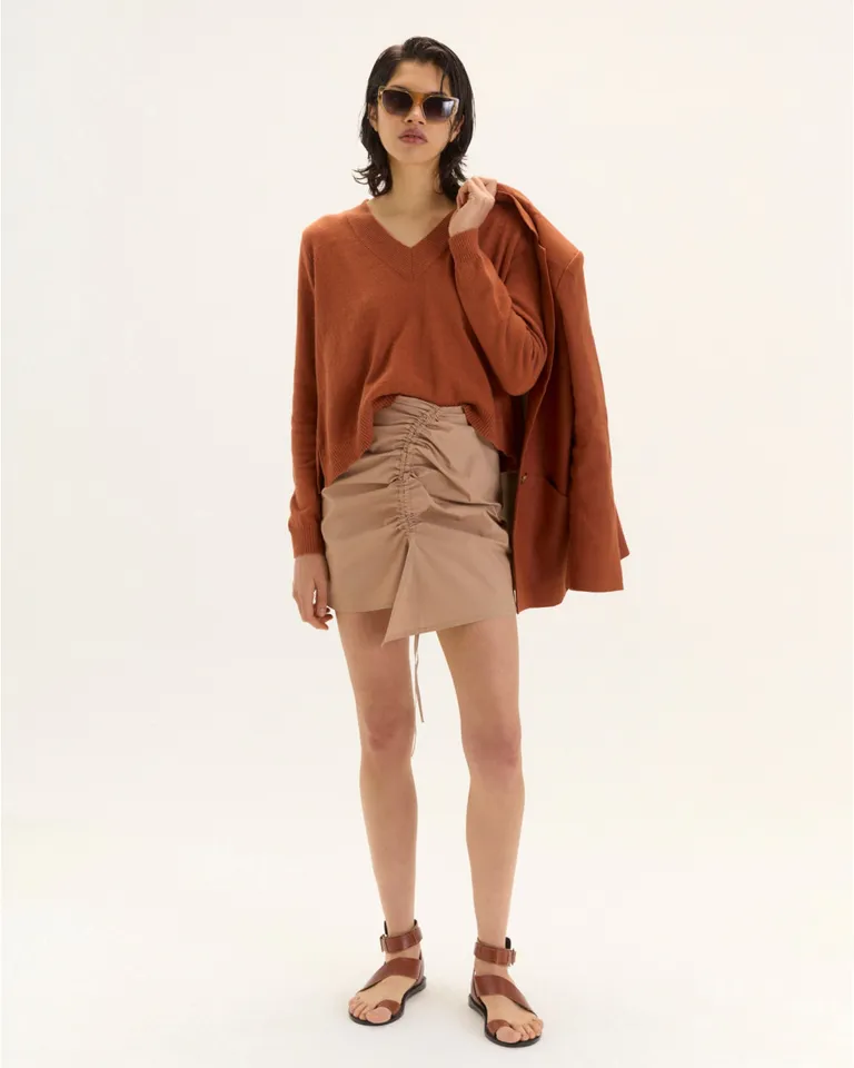 Sweater de algodón rosa con mangas calzadas y corte evasé de Blue Sheep en Buzos y Sweaters para argentina