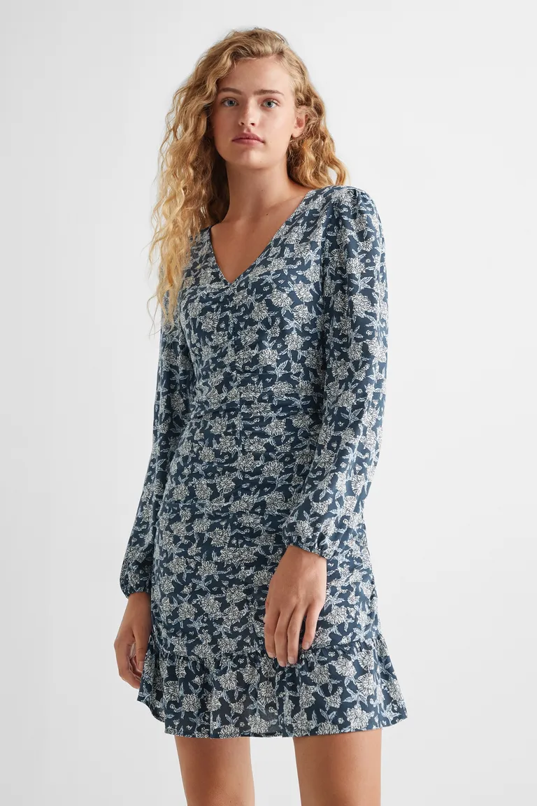 Vestido flores detalle fruncido de Mango Teen en Vestidos para argentina