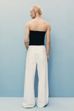 Pantalón denim wideleg deshilachado de Mango en Pantalones para argentina