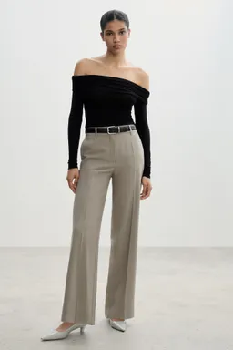 Pantalón pinzas wideleg de Mango en Pantalones para argentina