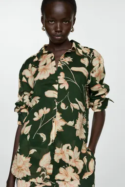 Camisa flores algodón de Mango en Camisas para argentina