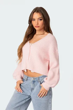 Cárdigan sabrina corto punto grueso de Edikted en Buzos y Sweaters para argentina