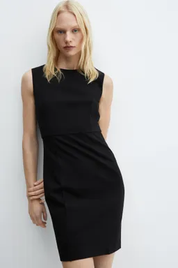 Vestido sin mangas punto roma de Mango en Vestidos para argentina