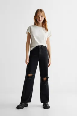 Jean wideleg roto decorativo de Mango Teen en Pantalones para argentina
