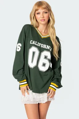 Remera baseball oversized cali de Edikted en Remeras para argentina