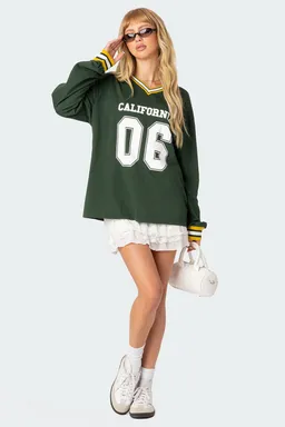Remera baseball oversized cali de Edikted en Remeras para argentina