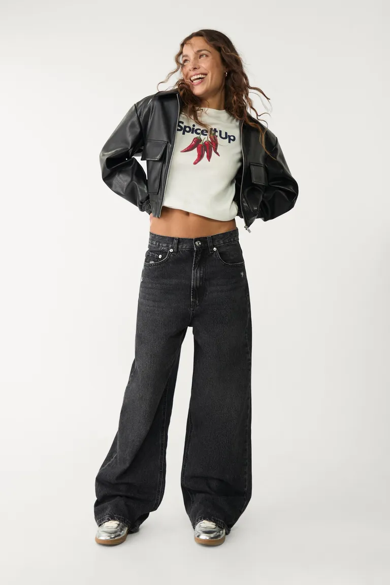Jeans baggy pierna ancha de Stradivarius en Pantalones para argentina