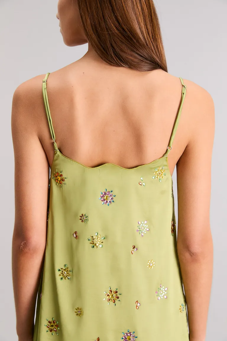 Vestido floral bloom con detalles florales y escote irregular de Kosiuko en Vestidos para argentina