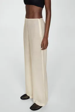 Pantalón ramio recto de Mango en Pantalones para argentina