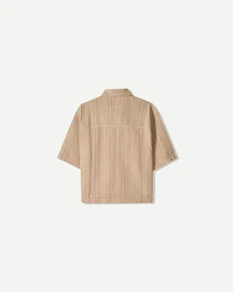 Camisa manga corta denim rayada de Bershka en Camisas para argentina