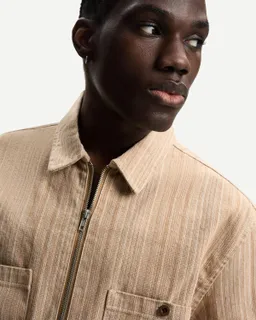 Camisa manga corta denim rayada de Bershka en Camisas para argentina