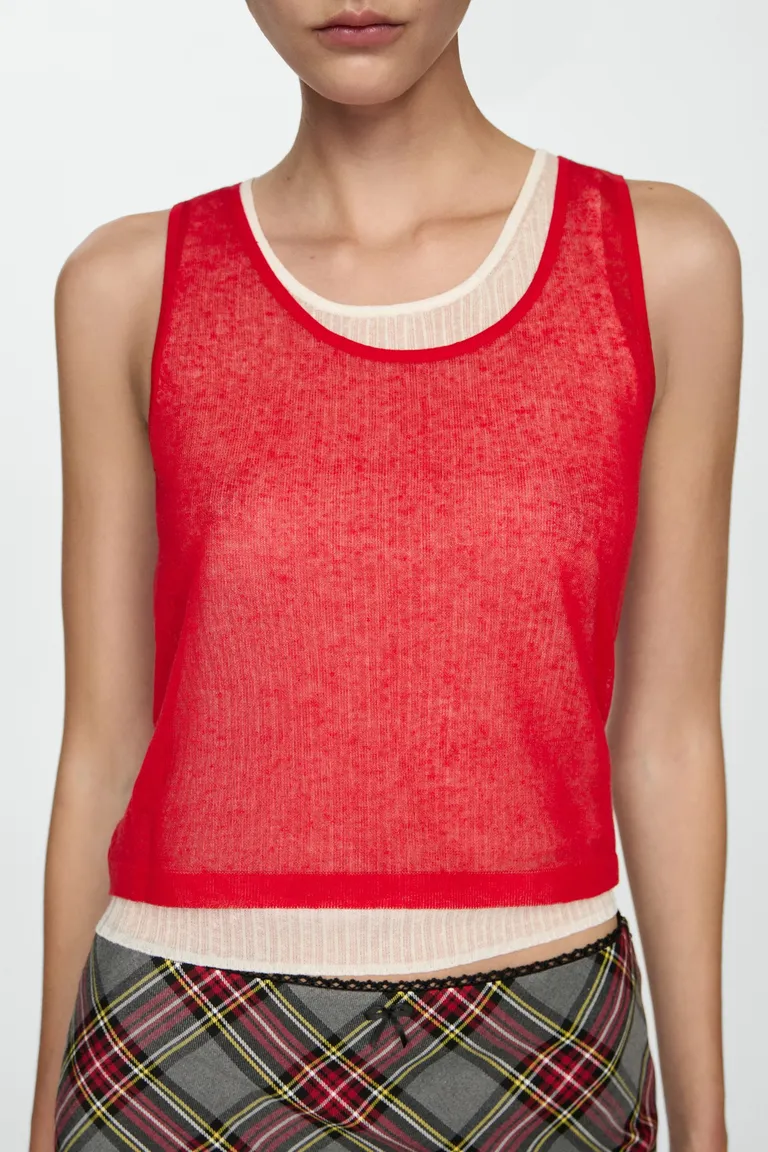 Top lyocell combinado de Mango en Tops para argentina