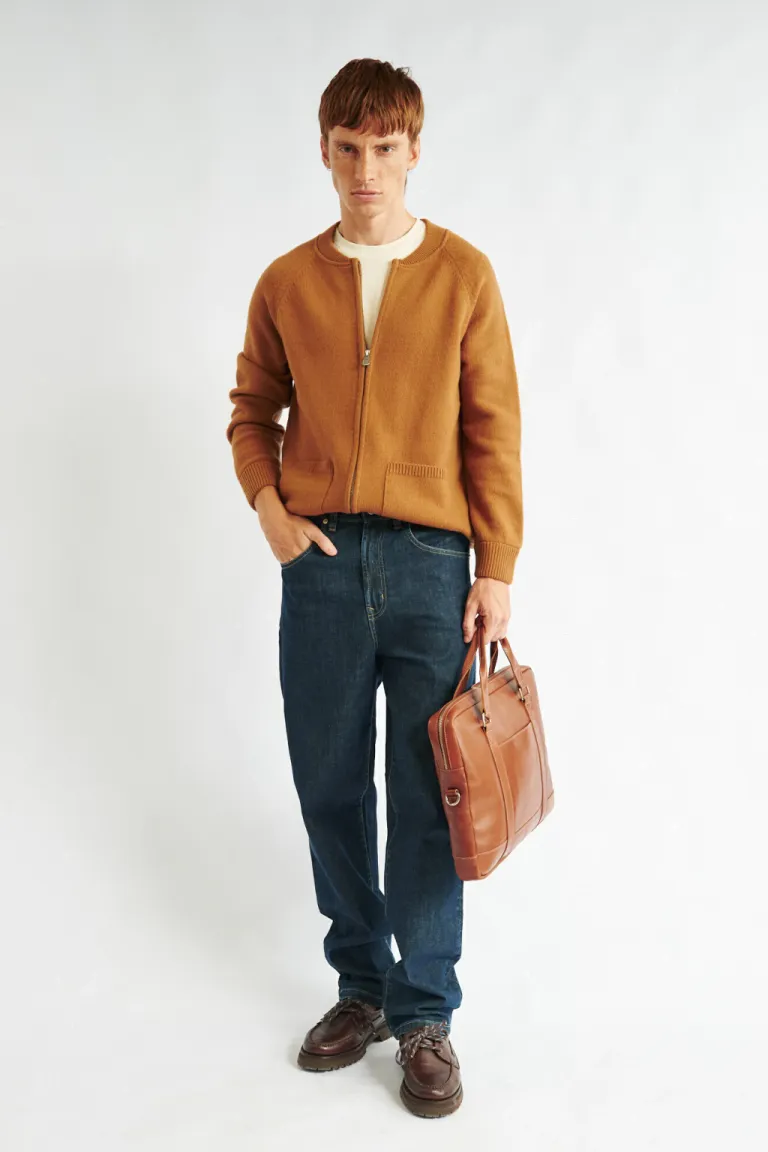 Campera tejida de hombre con cierre frontal completo y bolsillos laterales de Bensimon en Abrigos y Camperas para argentina