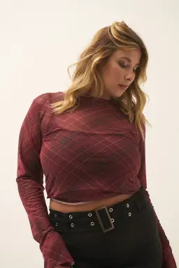 Top tartan bordo de Naif en Tops para argentina