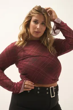 Top tartan bordo de Naif en Tops para argentina