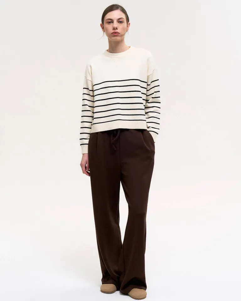 Pantalón ancho con lazo decorativo y cintura elástica de Sky en Pantalones para argentina