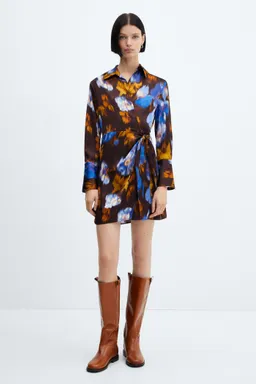 Vestido satinado estampado de Mango en Vestidos para argentina