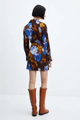 Vestido satinado estampado de Mango en Vestidos para argentina